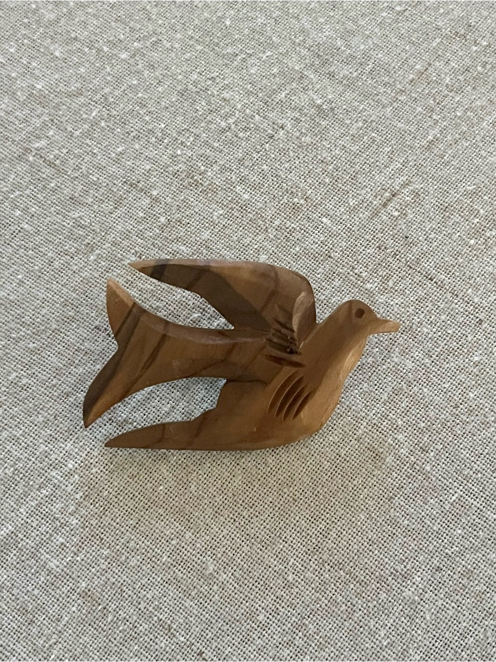 Vintage Wooden Swallow Bird Pin/Brooch